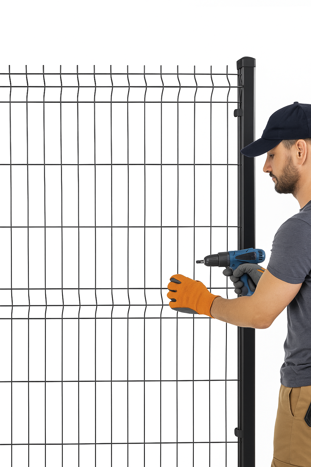 töömees paigaldab 3 paneeli